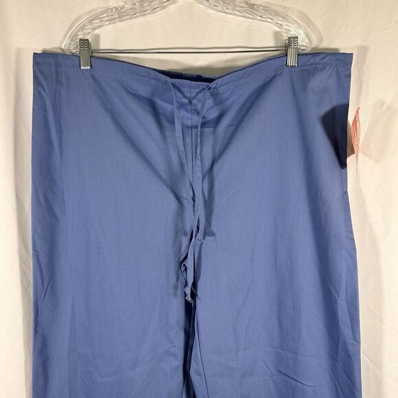 New Dickies Scrub Pants Men's Large Blue Pull On Drawstring Rear Pocket - Picture 2 of 10